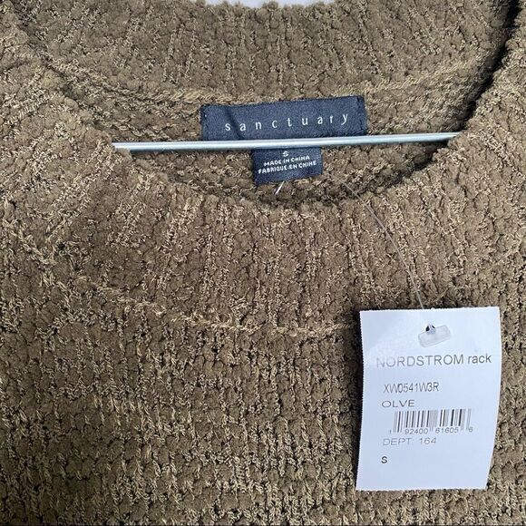 Sanctuary olive green chunky knit‎ sweater size Small - Picture 3 of 6